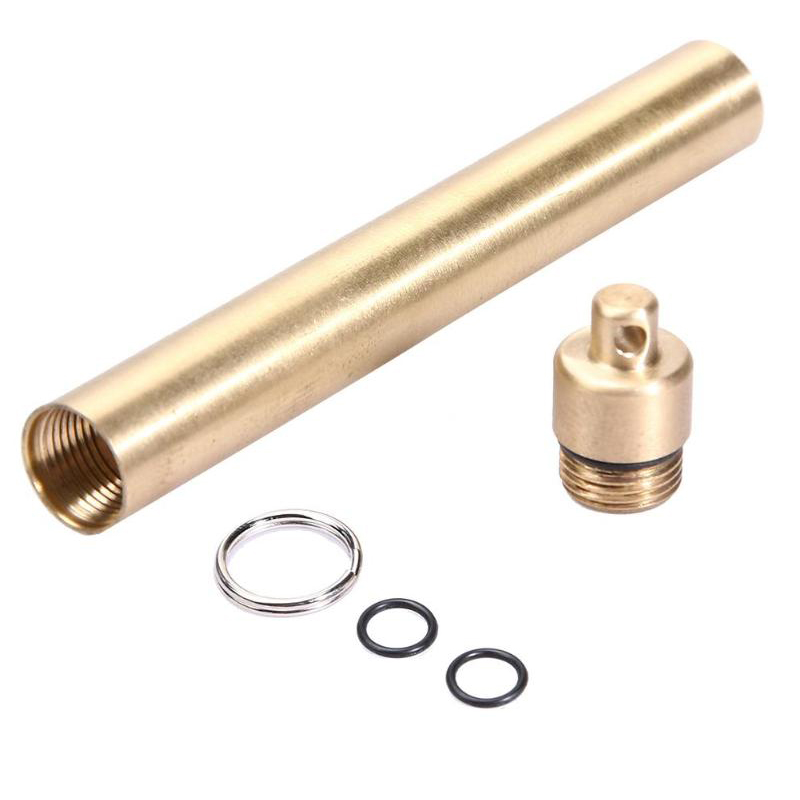 Pill Fob Capsule - Brass Kín Kín Nước Lưu Trữ