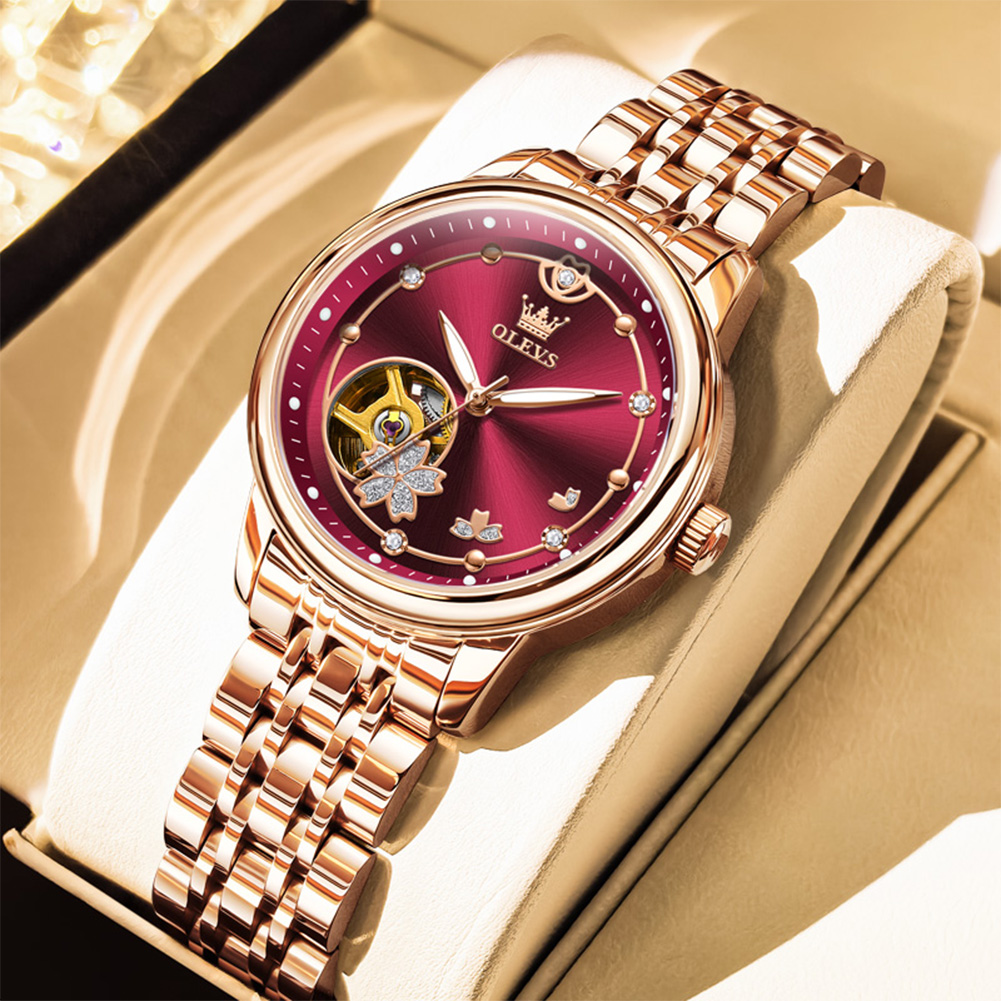 Rose Gold Wine Red Luxury Casu - đánh giá và giá Watch Winder Compact