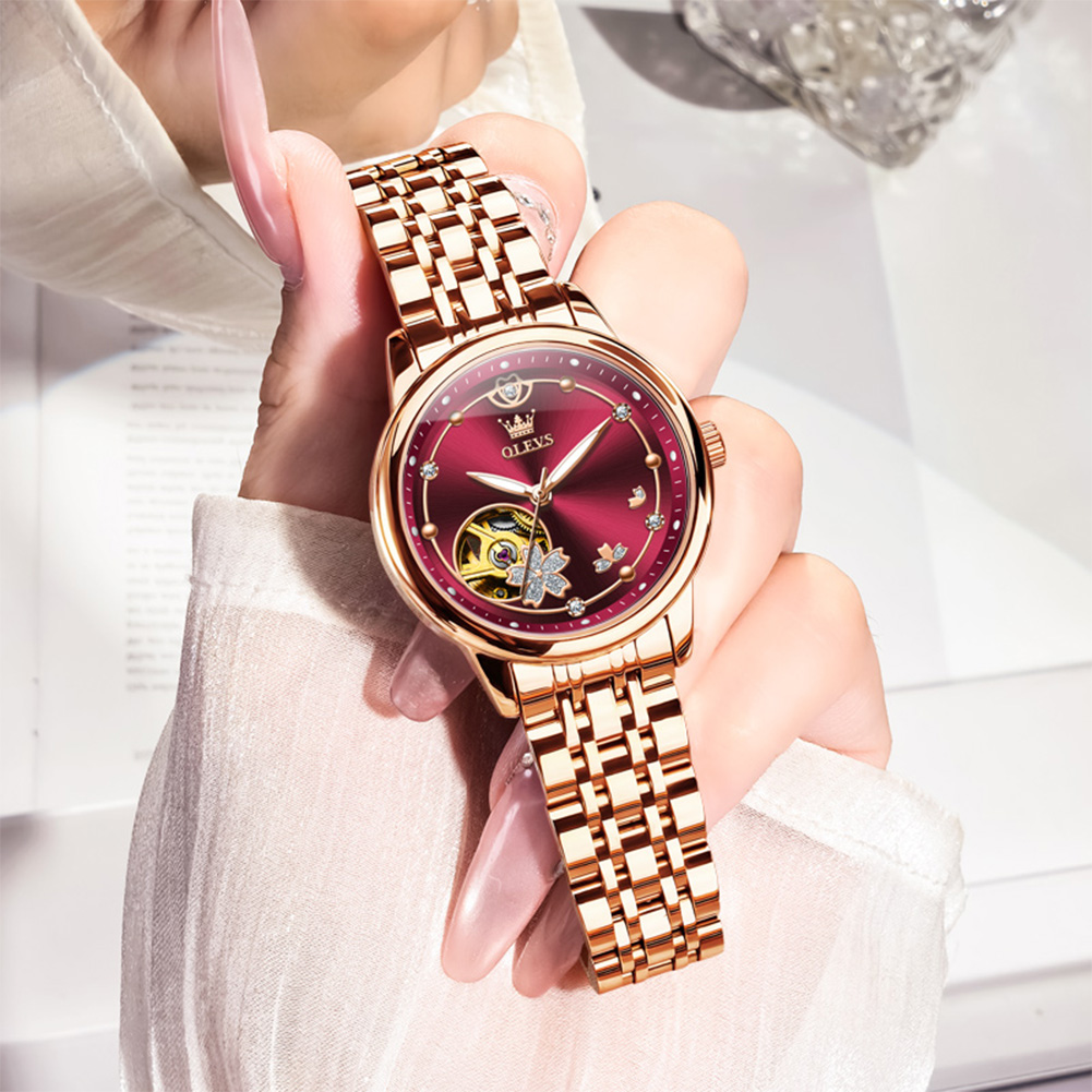 Rose Gold Wine Red Luxury Casu - đánh giá và giá Watch Winder Compact
