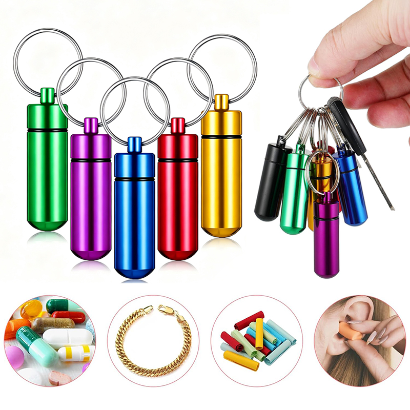1/5PCS Aluminum Mini Pill Box  - đánh giá và giá Edc Pill Carry