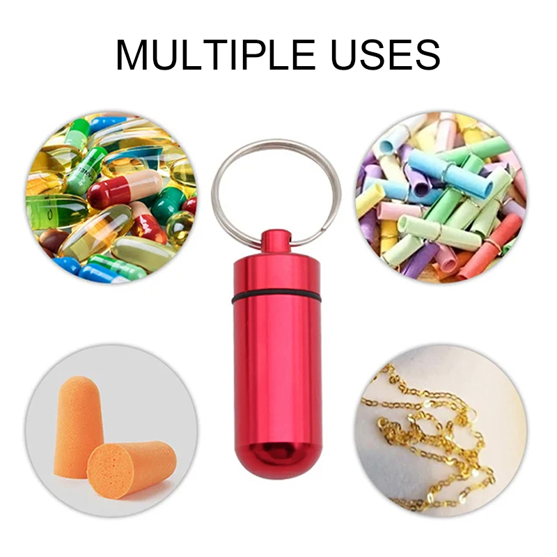 1/5PCS Aluminum Mini Pill Box  - đánh giá và giá Edc Pill Carry