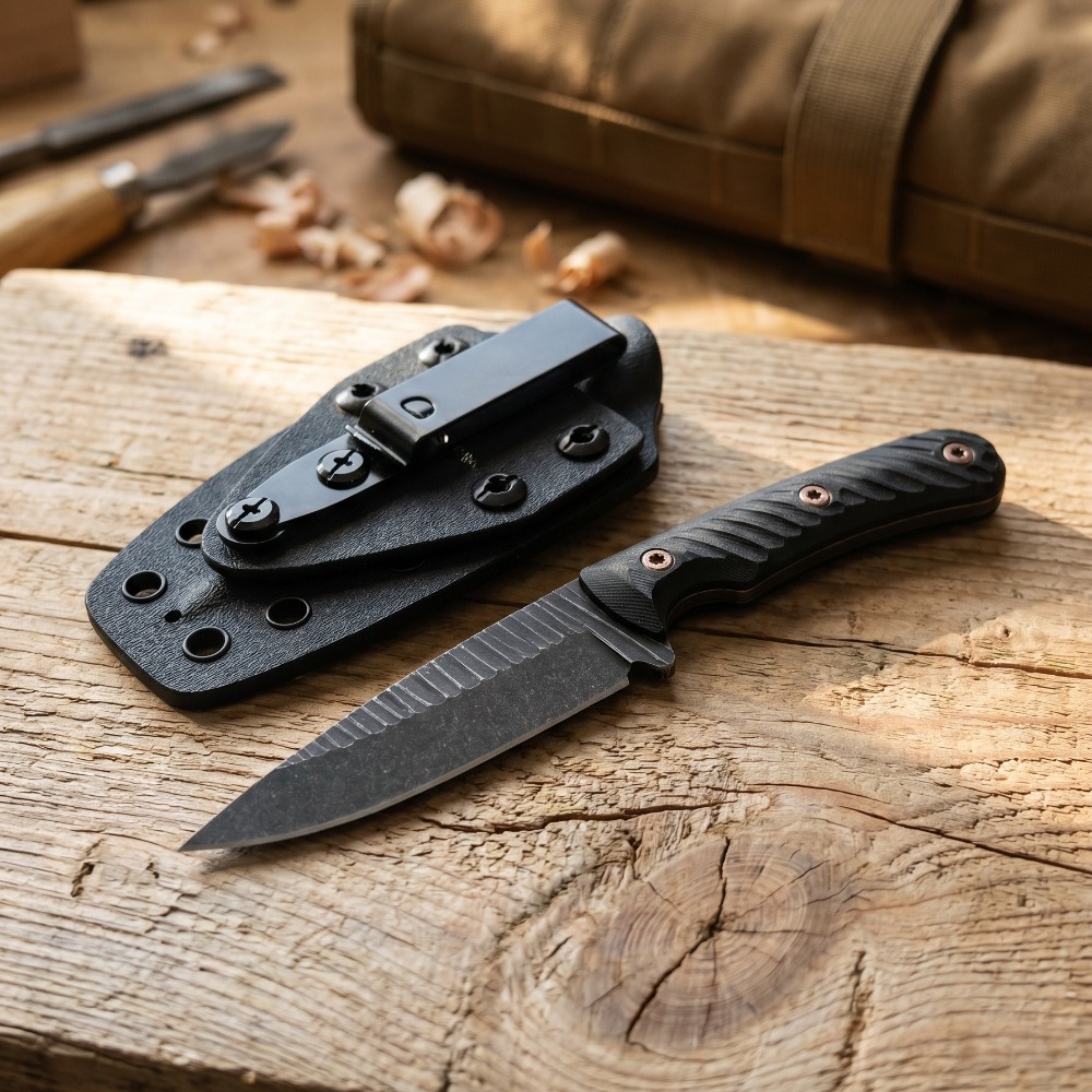 Full Tang Bushcraft Knife D2 B - đánh giá và giá Edc Concealed Carry Knife