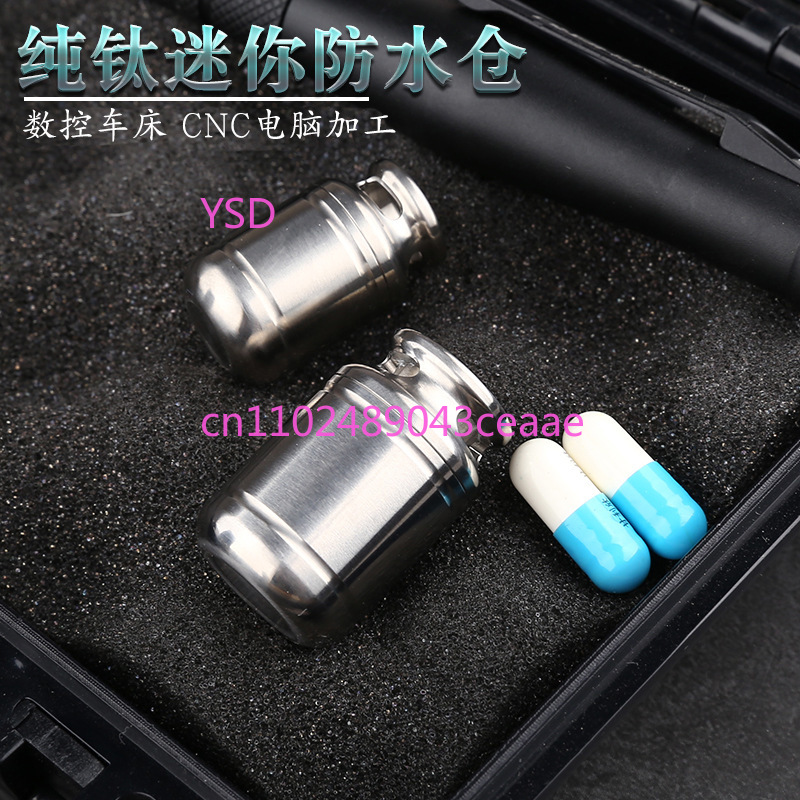 Mini Titanium Waterproof Pill  - đánh giá và giá Edc Pill Carry
