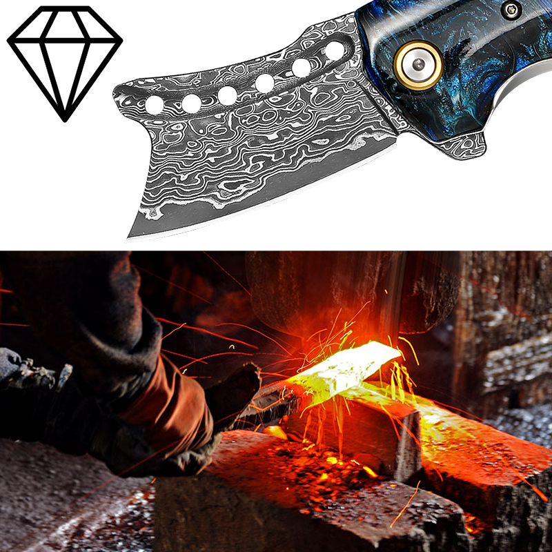 Handmade Damascus Steel Pocket - đánh giá và giá Edc Carry Pocket Knife