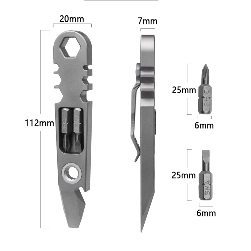 Outdoor Portable EDC Multifunc - đánh giá và giá Titanium Pry Bar