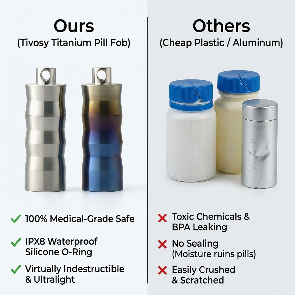 Tivosy Pure Titanium Pill Hold - đánh giá và giá Pill Fob Capsule