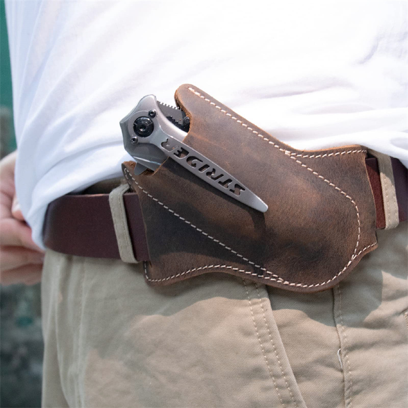 Leather Folding Knife Sheath,  - đánh giá và giá Edc Carry Belt Leather