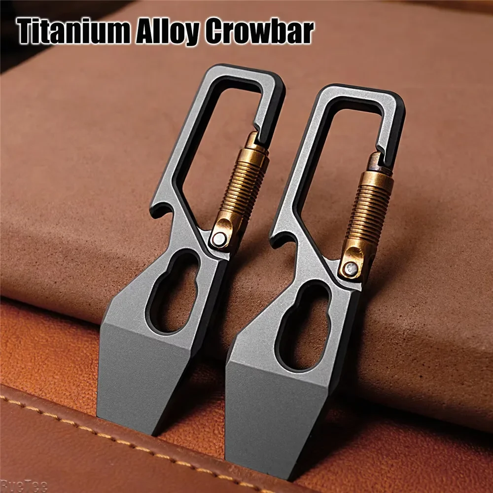 6cm 5-1 Multi-function Keychai - đánh giá và giá Titanium Pry Bar